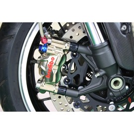 POSH 132057-06 Motorcycle Goods Caliper Adapter T20 (No Bolt) Z900RS (18-23 Years) SE Not Available/CAFE (18-23 Years) For Brembo Caliper & 12.6 inch (320 mm) Disc Rotor, Black