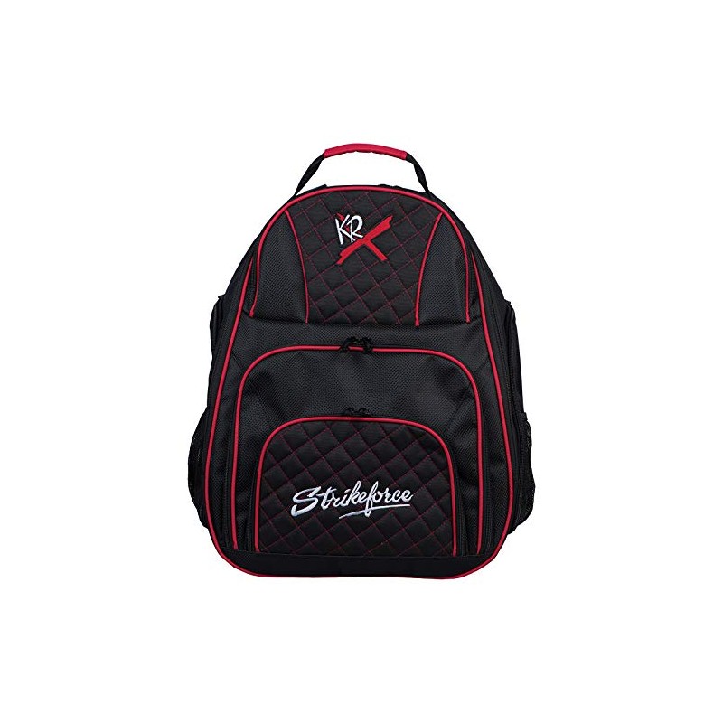 KR Strikeforce Royal Flush Deuce 2- Ball Bowling Backpack Black/Red