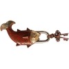 Auspicious Fish Lock with Vajra Keys - Brass and Iron