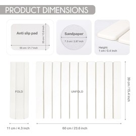 Foldable Stone Bath Mat,Super Absorbent Diatomaceous Earth Mat,24”x 16” Non-Slip Quick Drying,Luxury Dry Pad for Bathroom, Nature