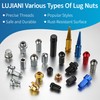 LUJIANI M14X1.5 Gold Wheel Spike Lug Nuts, 32 PCS Lug