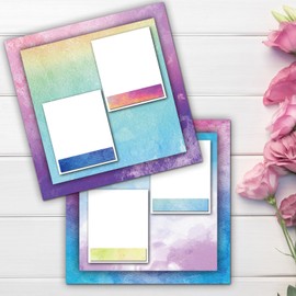 48 hojas de papel de álbum de recortes de 11 x 11 pulgadas, patrón de acuarela, papel decorativo para diario, tarjetas de bricolaje y álbumes de fotos, suministros de manualidades estéticas para niños