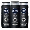 Nivea Men Active Clean. Body Wash 3pack