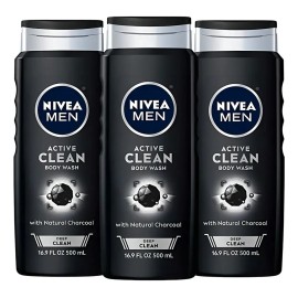 Nivea Men Active Clean. Body Wash 3pack