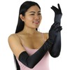 ToBeInStyle Women's Extra Long Opera Length Satin Gloves - Black