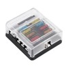 6-Way 12V-24V Car Power Distribution Blade Fuse Holder Box Terminal