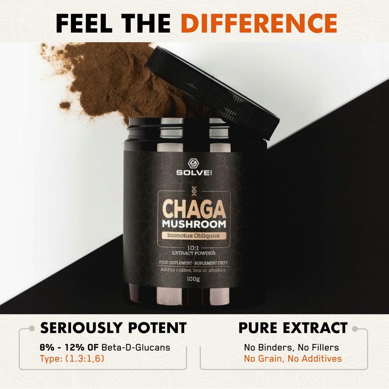 SOLVE Labs® ● Premium Siberian Chaga Extract Powder ● 10%