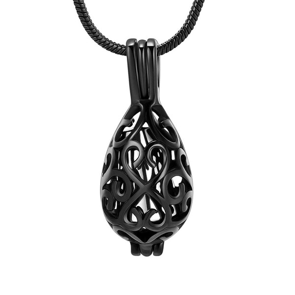 Cremation Jewelry Urn Pendant Necklace with Hollow Urn Cremation Jewelry