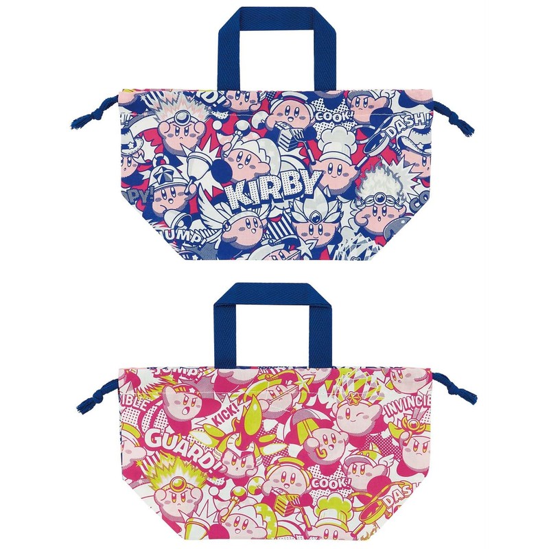 Skater KB7-A Kids' Lunch Bag, Drawstring Bag, Kirby, Large Meeting,