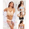 HORISUN Bras for Women No Underwire V Neck Scalloped Wireless