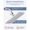 14 Inch All Metal Rectangular Rain Shower Head, Large Rainfall