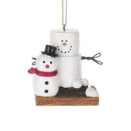 Christmas lights are us LLC S'mores Snowman Ornament