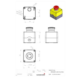 Emergency Stop/Emergency Stop Button in Housing with 1 Opener Element