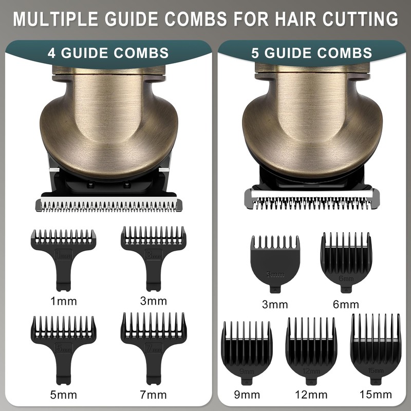 Hatteker Beard Trimmer Kit Professional Barber Zero Gap T Blade
