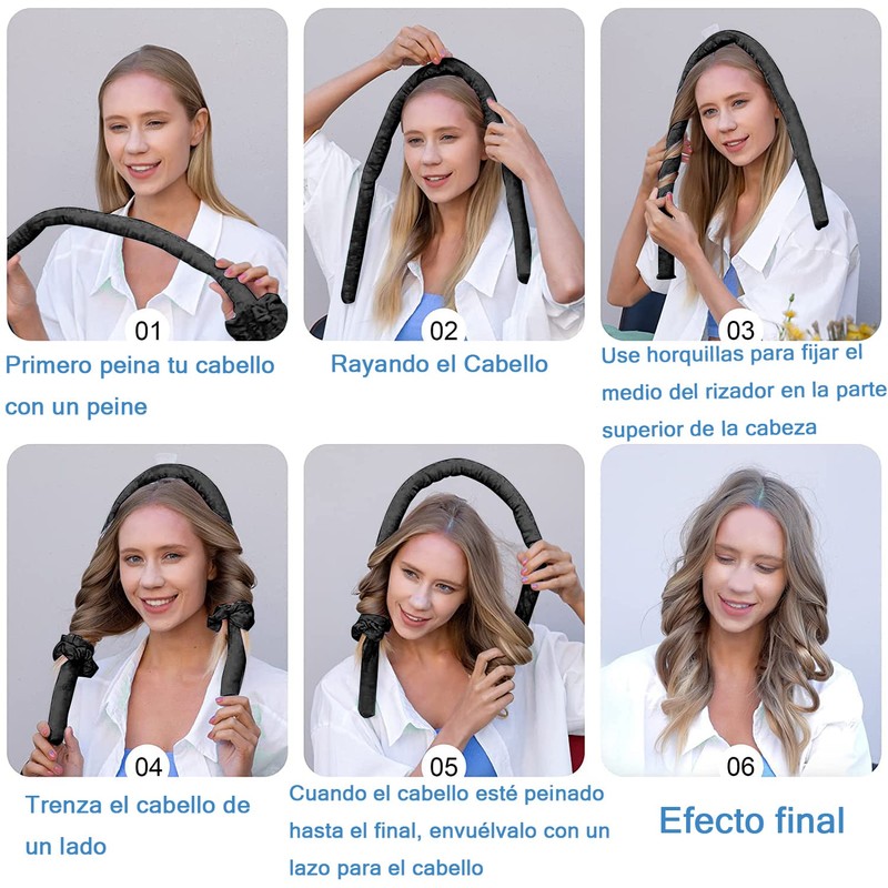Rizos Sin Calor para Onda Natural, Rizadores de Cabello Sin