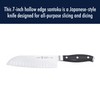 Henckels Forged Premio Hollow Edge Santoku Knife, 7-inch, Black/Stainless Steel