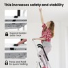 FAHKNS 4 Step Ladder with Handrails, Portable Folding Step Stool