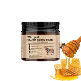 Whipped Tallow Honey Balm,Beef Tallow With Honey Moisturizer Cream for Face Body