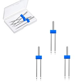 3 Pack Twin Needles for Household Sewing Machine, Stretch Machine Double Needles, Double Pins for Sewing Machine, 3 Size Twin Pins Mixed 2.0/90, 3.0/90, 4.0/90