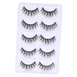 Mikinona 5 Pairs 3D Fake Eyelashes Dense Volume Lashes for Makeup Natural Look Dramatic Eyelash Extensions Suitable for Occasions