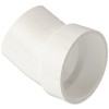 Spears P326 Series PVC DWV Pipe Fitting, 1/16 Bend, Elbow, 1-1/2" Spigot x 1-1/2" Hub
