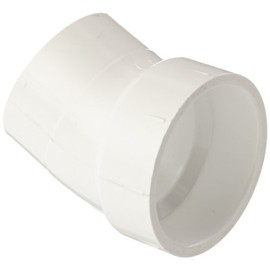 Spears P326 Series PVC DWV Pipe Fitting, 1/16 Bend, Elbow, 1-1/2" Spigot x 1-1/2" Hub