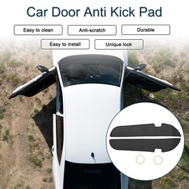 TUCKBOLD Auto-Tür Anti-Kick-Pad-Aufkleber aus Leder für Honda Elysion 2016-2019 Türkantenschutz Innenzubehör Schwarz 1 Set