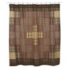 VHC Brands Prescott, Rustic, Bath Decor, Shower Curtain Unlined, 72x72,