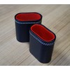 PrimoGames Faux Leather Dice Cups Set of 2 Black/Red –