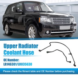 X AUTOHAUX 1 Set Upper Radiator Coolant Hose for Land Rover Range Rover 2014-2022 No.LR146301/LR035630