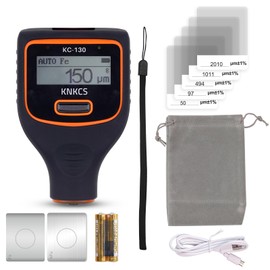 KNKCS Paint Depth Gauge - Dual Screen Paint Thickness Meter for Iron/Aluminum/Zinc/Fe Putty, Coating Thickness Gauge with Auto Material Detection, 0~3000μm Range, Support Bluetooth and Mobile APP