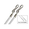 29" WHITE Vinyl Coated STEEL DRAPERY BATONS with Stainless Steel
