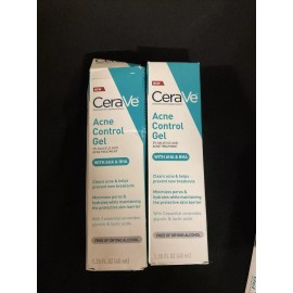 2 CeraVe Salicylic Acid Acne Control Gel Treatment, Acne Treatment 1.35 Oz Each