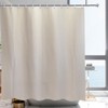YISURE Extra Long Linen Textured Shower Curtain 220cm drop, Heavy