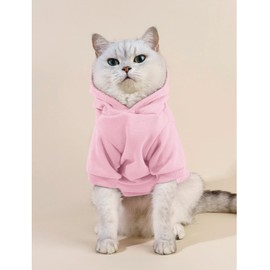 Cayxatiu Cat Hoodies for Cats Puppy Pet Clothes Cat Apparel Little Miss Attitude Print Dog Hoodie for Small Medium Dogs Outfits for Kittens(Pink,2XL)