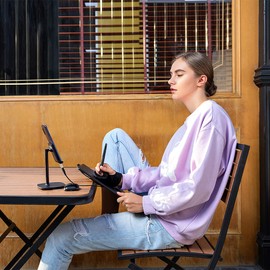 XP-PEN XPPen Updated Deco 01 V3 Drawing Tablet, 16384 Pressure Sensitivity, 8 Custom Shortcuts, 220 Report Rate for OSU Drawing Pad, Remote Teaching & Animation, Compatible with Android, Windows, macOS