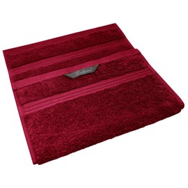 Lashuma Embroidered Hand Towel with Guests 30 x 50 cm Red Ruby Small Linz Terry Towel