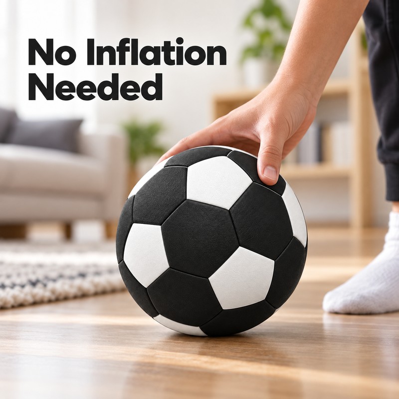Silent Foam Soccer Ball for Indoor Play – Soft PU