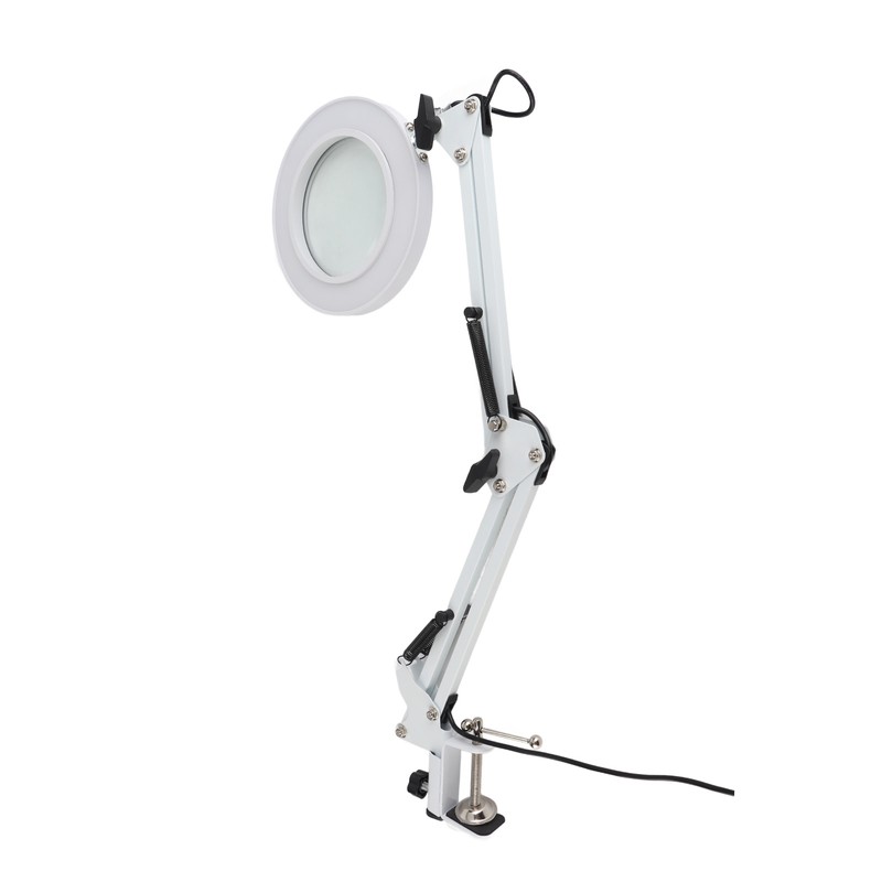 5X Magnifying Glass Clip On LED Tattoo Desk Lamp USB