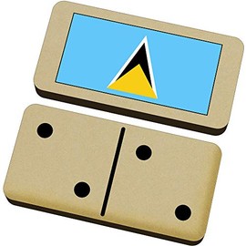 Azeeda 'Saint Lucia Flag' Domino Set & Box (DM00021055)