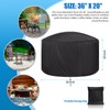 HOMEE Round Fire Pit Table Cover 36" x 20",Fire Pit