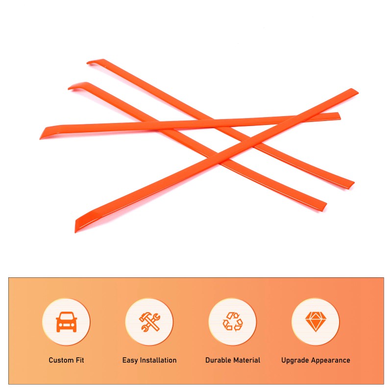 carmotion88 ABS Orange Car Interior Door Panel Strip For Toyota