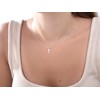 Cross Necklace for Women - 925 Sterling Silver and 14K