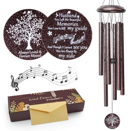 Memorial Sympathy Gifts for Loss of Husband, 25" Memorial Wind Chimes for Lose of Husband Sympathy Gift, Remembrance/Grief/Bereavement Gifts