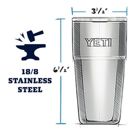 YETI Rambler Stackable Pint, Vacuum Insulated, Stainless Steel with MagSlider Lid, Alpine Yellow