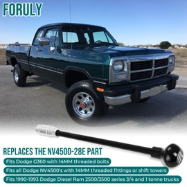 Foruly Stick Shift Knob Kit Upgrade for Dodge NV4500-28E & NV4500 G360 - Coarse Thread Aluminum 14MM Shift Knob Adapter (Excludes 2-Bolt G360 Shifters)