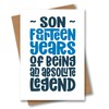 Son 14th Birthday Card for Son - Fourteen Years of