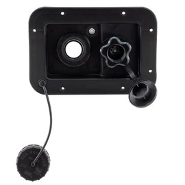 RecPro RV City Water Fill and Gravity Fill Hatch Combo | Black or White (Black) | Made in USA