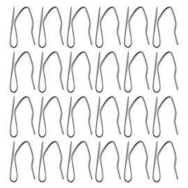 Metal Curtain Hooks, 30 PCS Stainless Steel Rustproof Drapery Hooks for Curtain, Door Curtain and Shower Curtain (1.3" X 0.6")