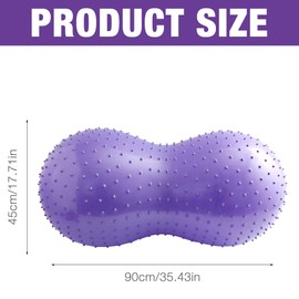 Yoga Ball, 90 X 45 cm Gymnastikball, Yoga Erdnussball Peanut Ball Mit Luftpumpe, Erdnussball Für Kinder, Anti-Burst Peanut Massage Für Balance Luftpumpe, Gymnastikbälle, Yogaball, Pilates